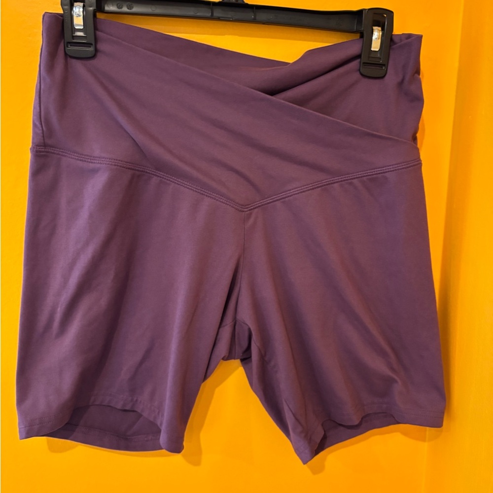 wild fable Purple Crossover High-Rise Bike Shorts